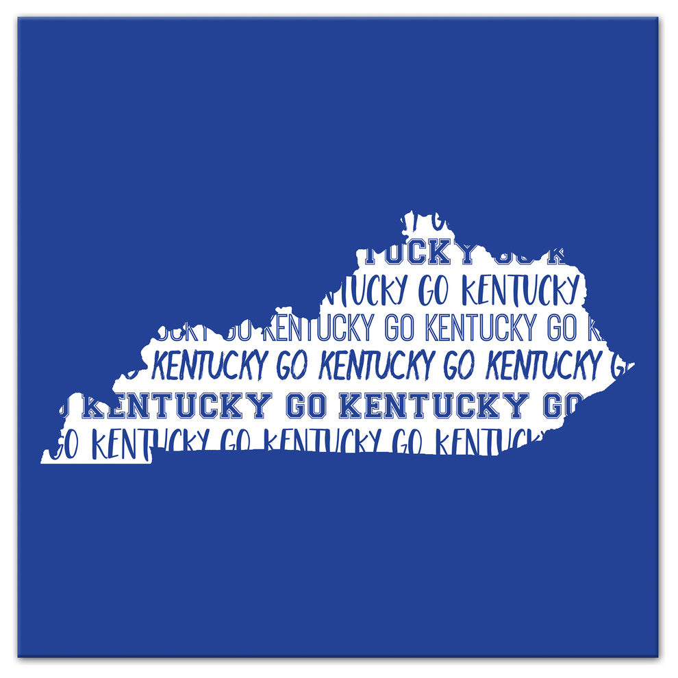 Blue Kentucky Go Team 16x16 Canvas Wall Art