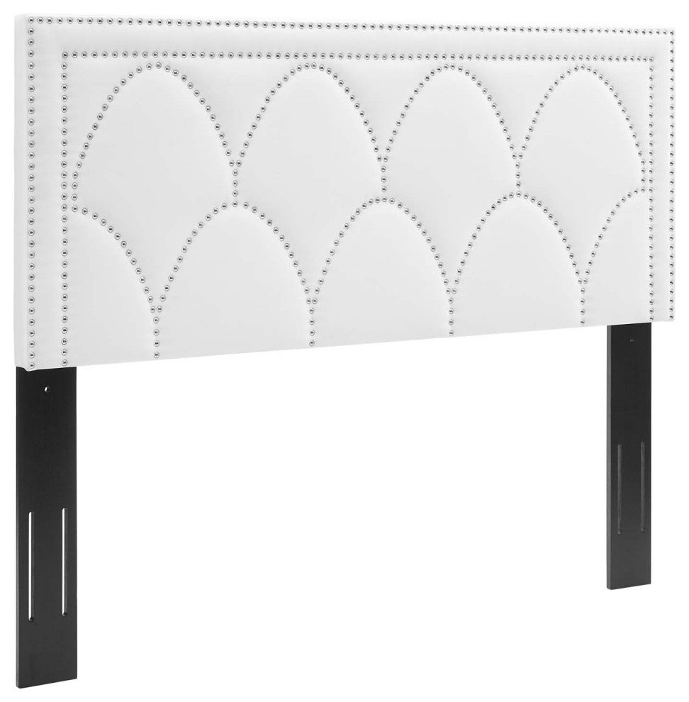 Greta Performance Velvet King/California King Headboard, White