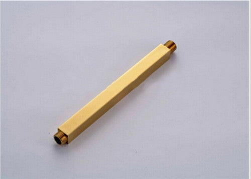 Gold Brass Square Shower Arm Ceiling Mount Bathroom Shower Holder Bar