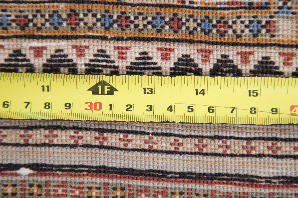 Consigned, Handmade Oriental Vintage Traditional Persian Area Rug, Beige, 3x5