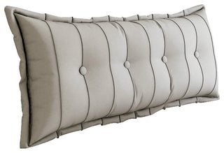 Button Tufted Body Positioning Pillow Headboard Alternative , 59x20x3 Inches