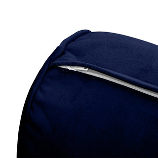 STYLE V1 Full Velvet Pipe Trim Indoor Daybed Bolster Pillow |COVER ONLY| AD373