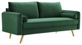 Revive Performance Velvet Sofa - Emerald