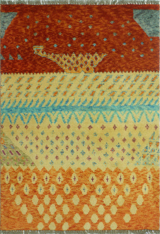 Balochi Parvana Ivory/Red Rug, 3'0 x 4'9