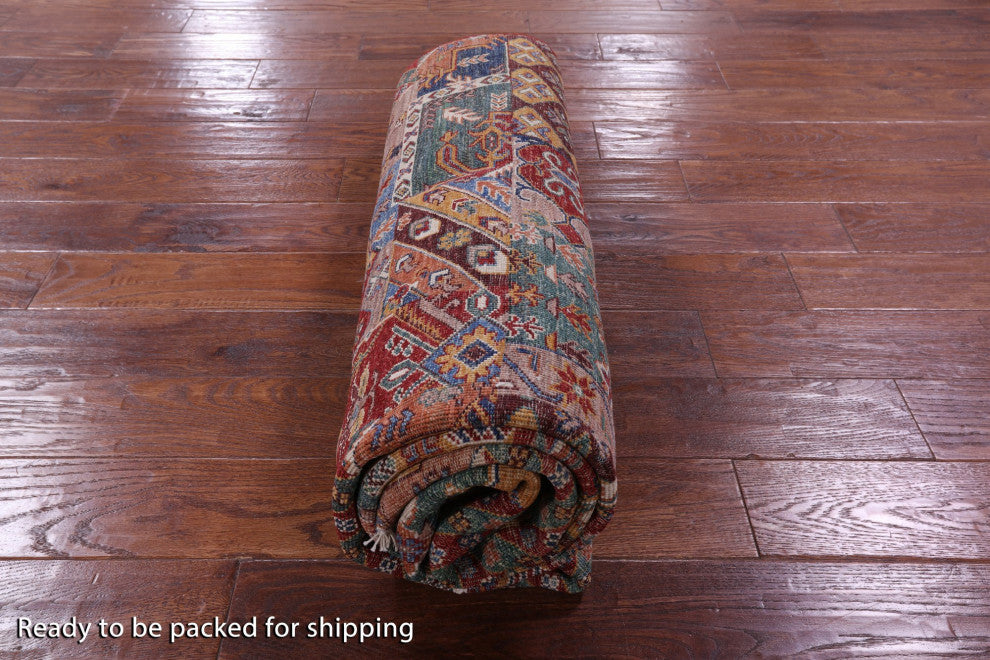 5' 8" X 7' 9" Hand Knotted Super Kazak Wool Rug Q10033