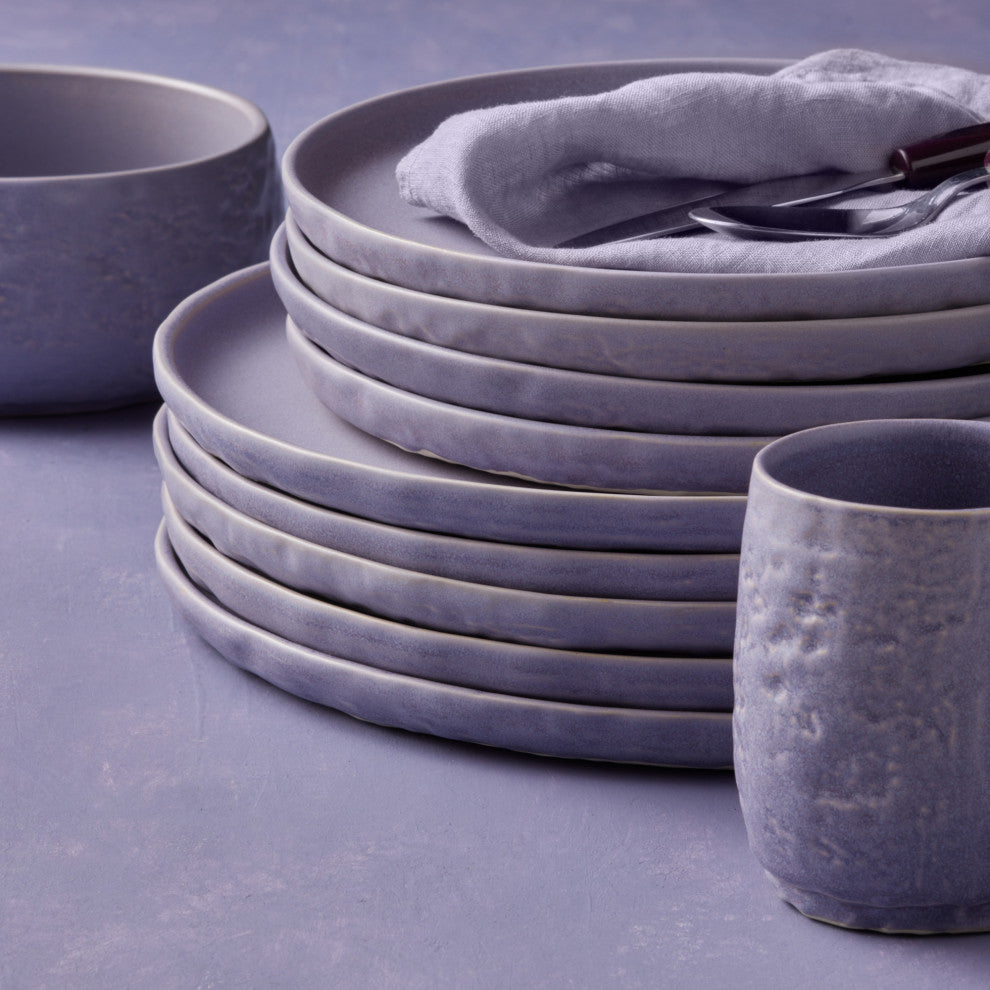 Stone by Mercer Project SHOSAI Stoneware 32 Piece Dinnerware Set, Lavender