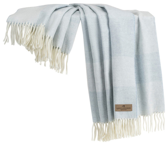 Hampton Plaid Italian Herringbone Throw, Hydrangea