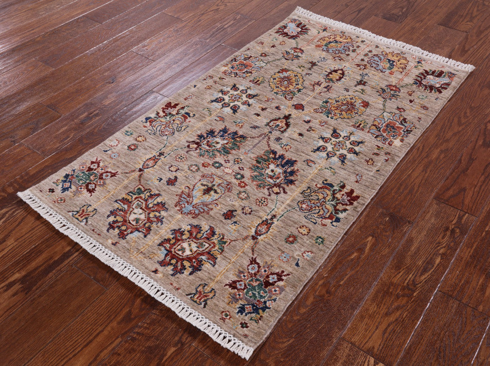 Persian Tabriz Handmade Wool Rug 2' 7" X 4' 6" Q10236