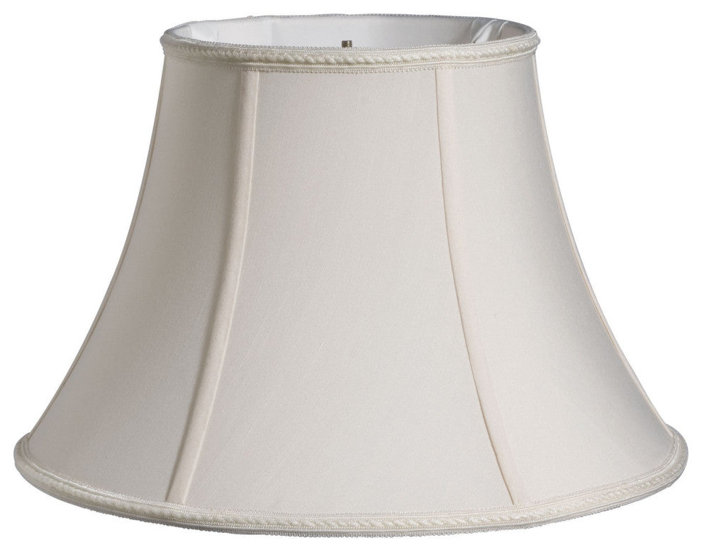 16" Cream Slanted Bell Paperback Shantung Lampshade