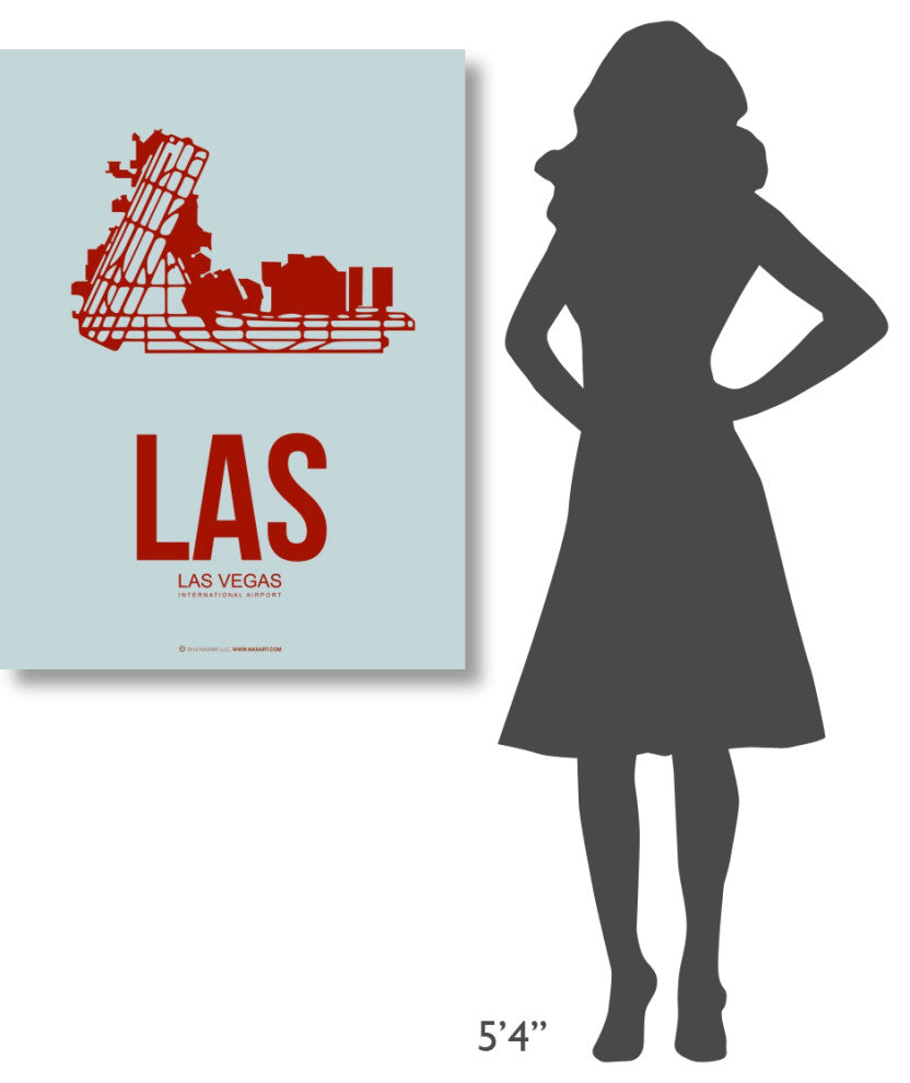 "LAS  Las Vegas Poster 3" Fine Art Print