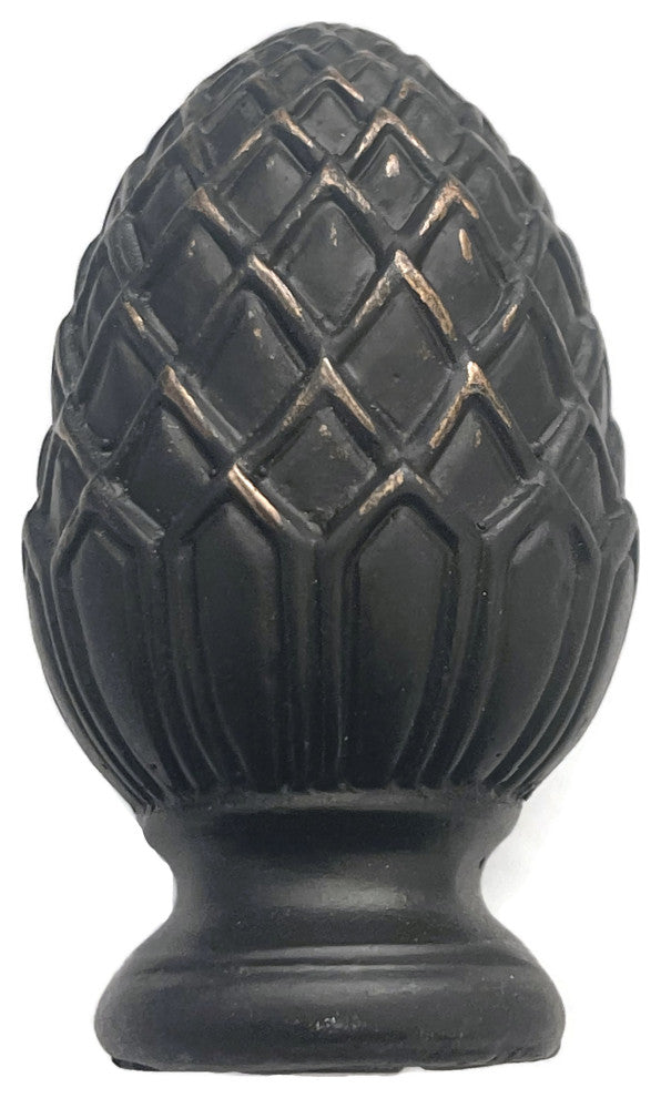 Urbanest Pineapple Lamp Finial, 2", Distressed Black, Single