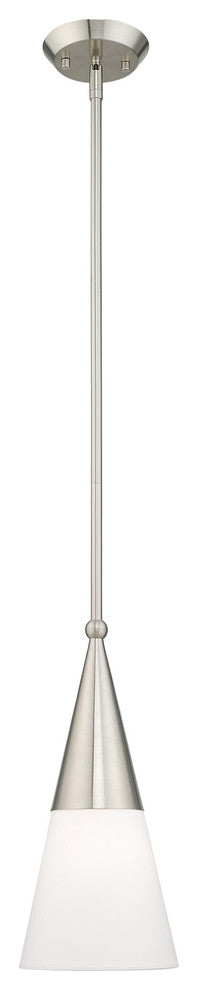 Livex Lighting Brushed Nickel 1-Light Mini Pendant