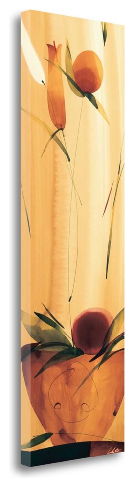 "Slender Florals I" By Lola Abellan, Giclee Print on Gallery Wrap Canvas