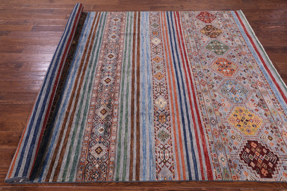 Handmade Super Kazak Khorjin Rug 6' 10" X 10' 2" - Q12356