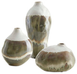 Uttermost Earthflow Glazed Outdoor Vases Set of 3