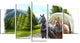 "Road in Mountains With Horses" Landscape Wall Art, 5 Panels, 60"x32"