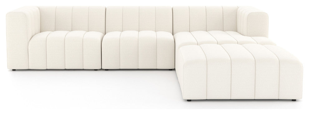 Langham Channeled 3Pc Raf Sect With Ottoman