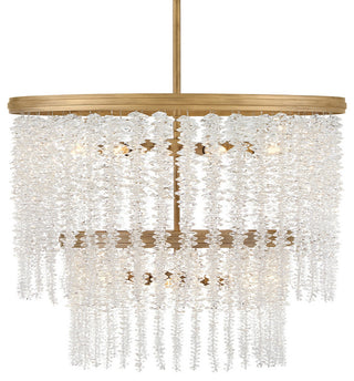 Fredrick Ramond FR41495 Rubina 10 Light 26"W Crystal Waterfall - Burnished Gold