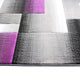 Elio Collection Color Blocked Area Rug, Purple, 5' X 7'