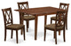 5Pc Dining Set, Rectangle Table, Butterfly Leaf, Linen White