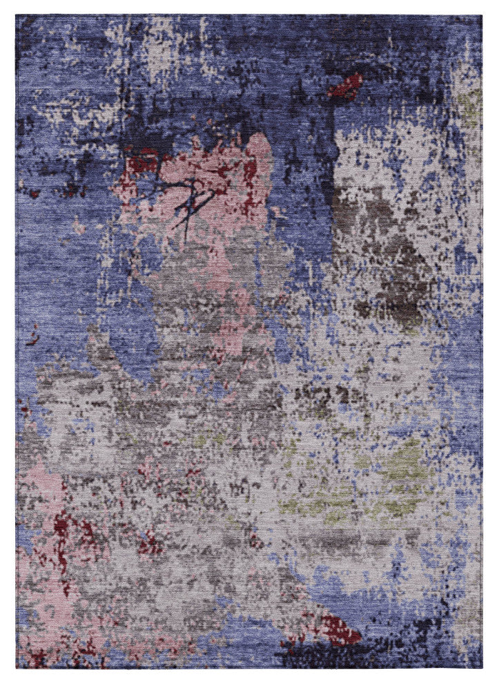 Machine Washable Indoor/Outdoor Chantille ACN1911 Plum 10' x 14' Rug