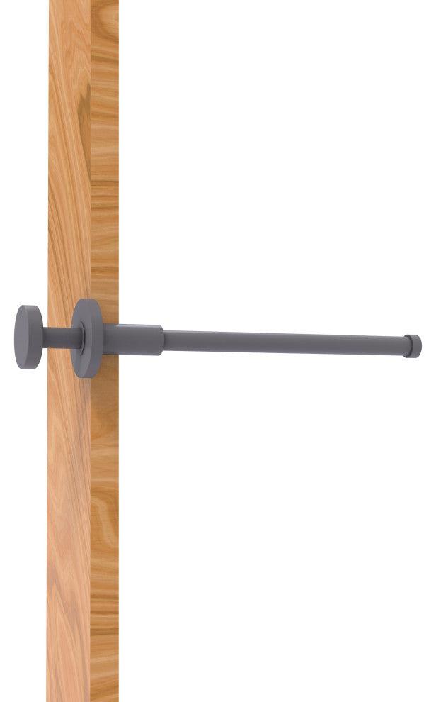 Fresno Retractable Pullout Garment Rod, Matte Gray