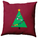 Pride Garland Tree Indoor/Outdoor Throw Pillow, Maroon, 18"x18"