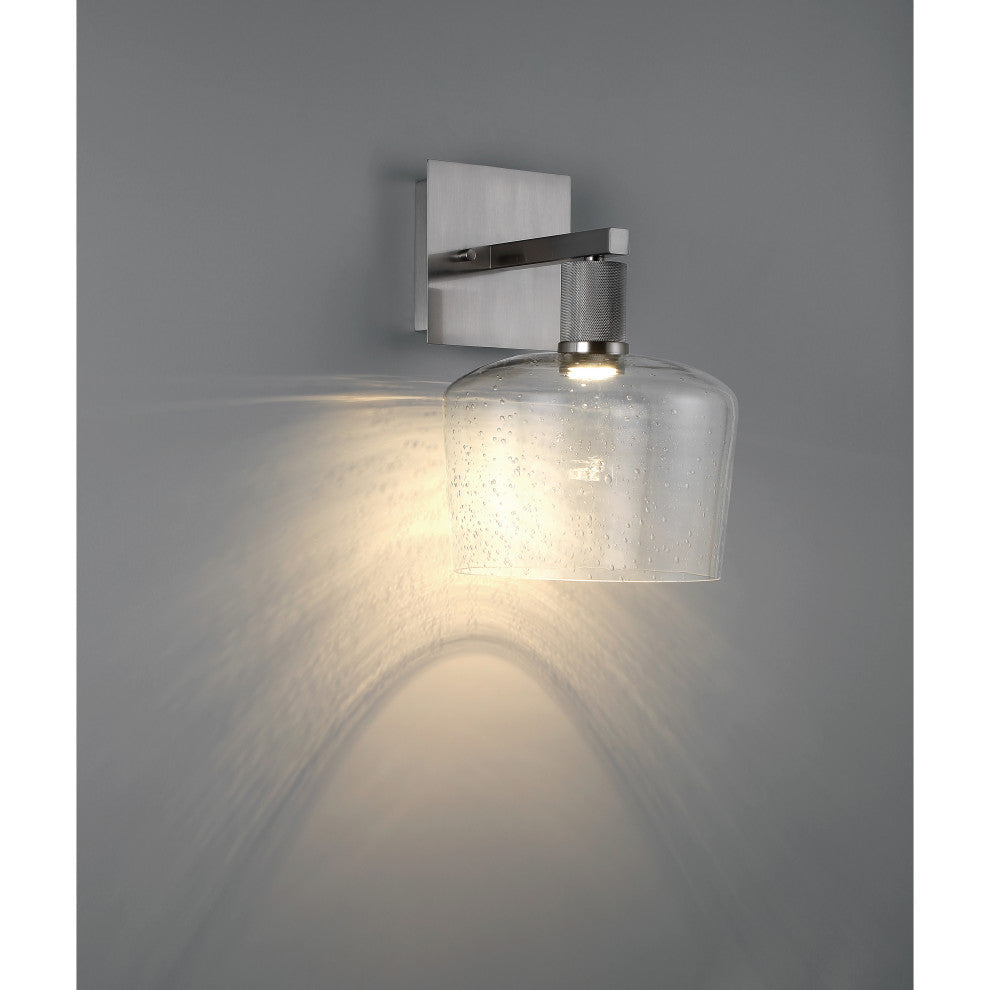 Access Port Nine 1-Light Chardonnay LED Wall Sconce Brushed Steel