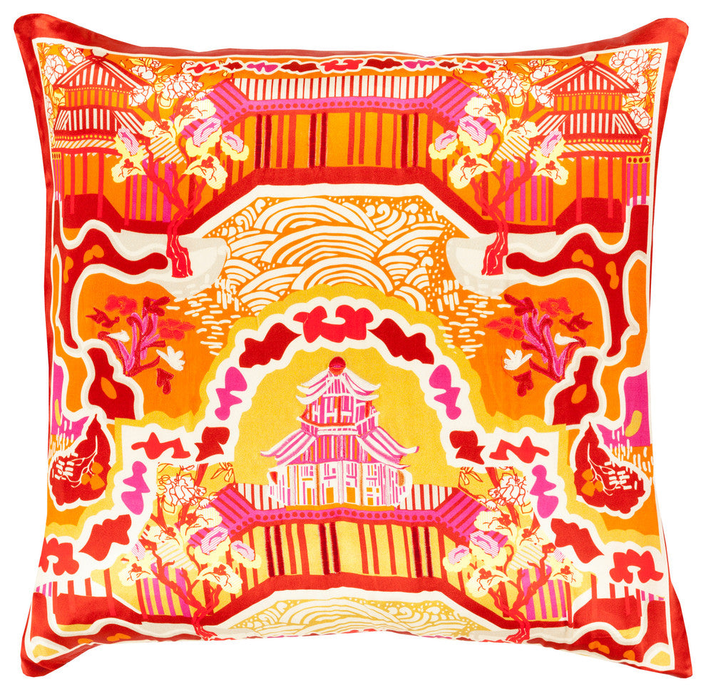 Geisha Pillow Cover 18x18x0.25