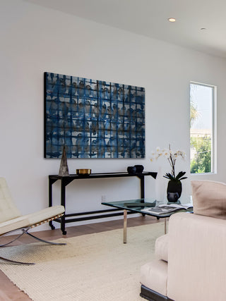 "Crowded Blue" UV Ink Print on Brushed Aluminum, 60"x40"