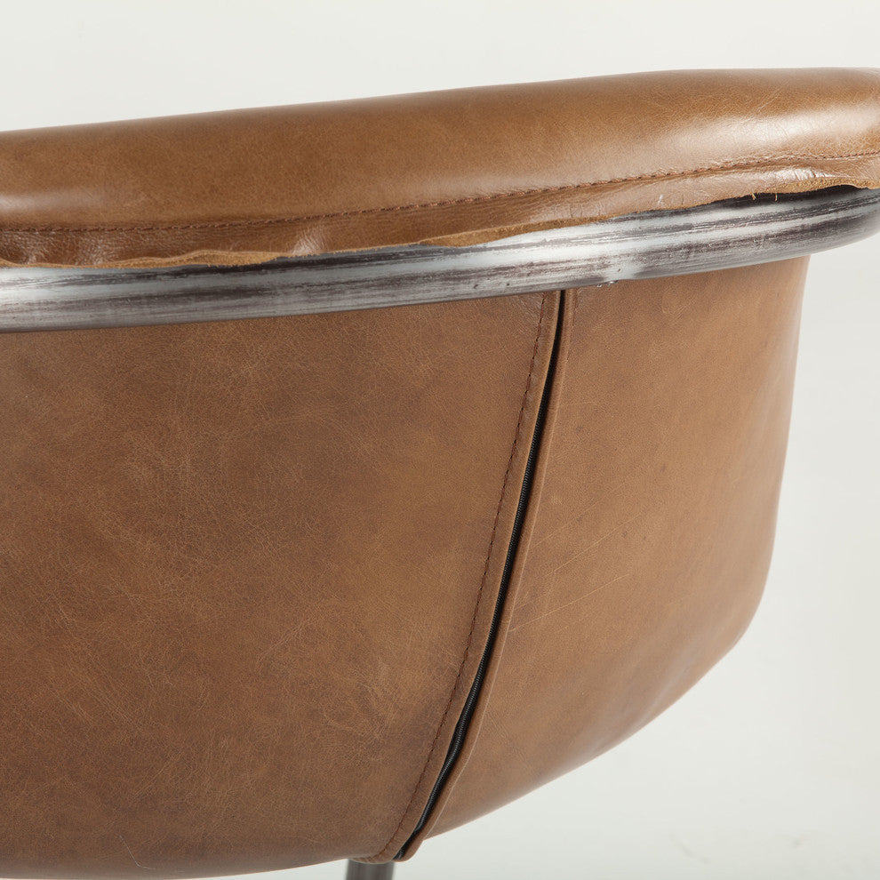 Chiavari Leather Chair, Brown