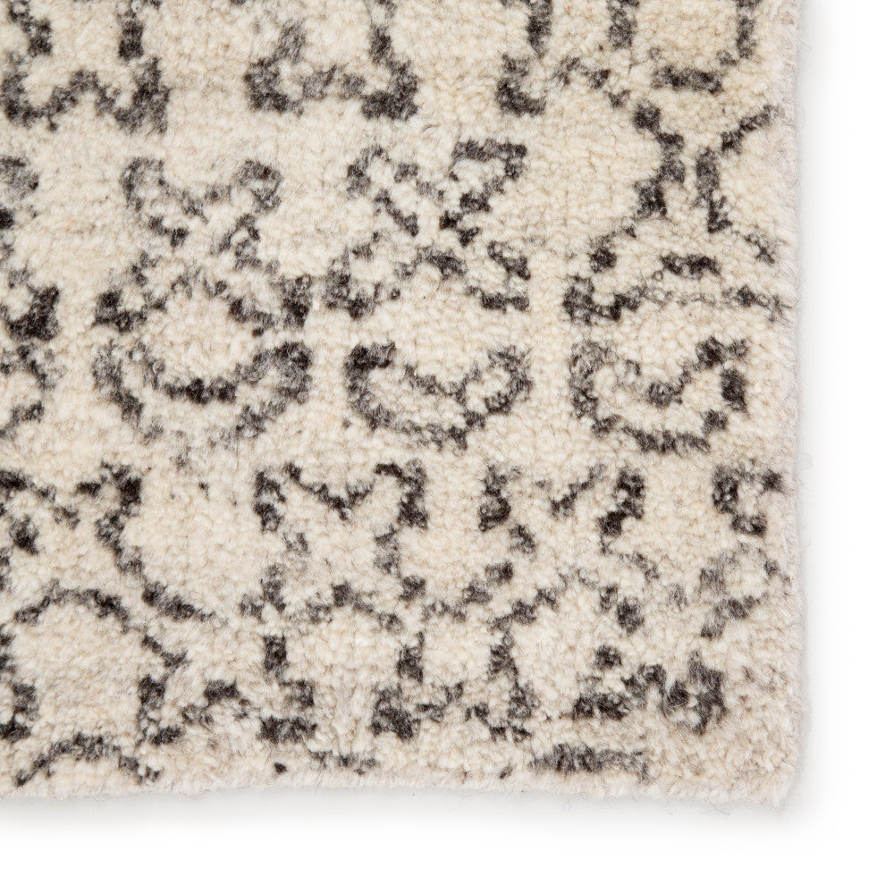 Pollack by Jaipur Living Reverb Knotted Trellis Ivory/Black Area Rug, 10'x14'