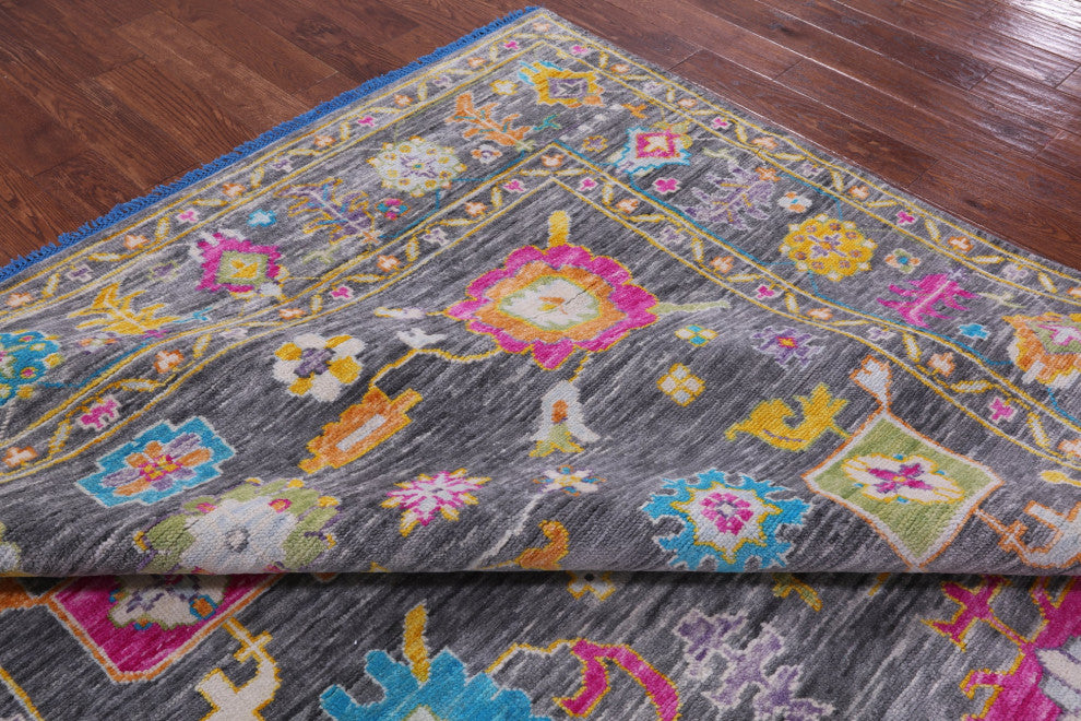 8' 11" X 12' 2" Hand Knotted Turkish Oushak Wool Rug - Q15585