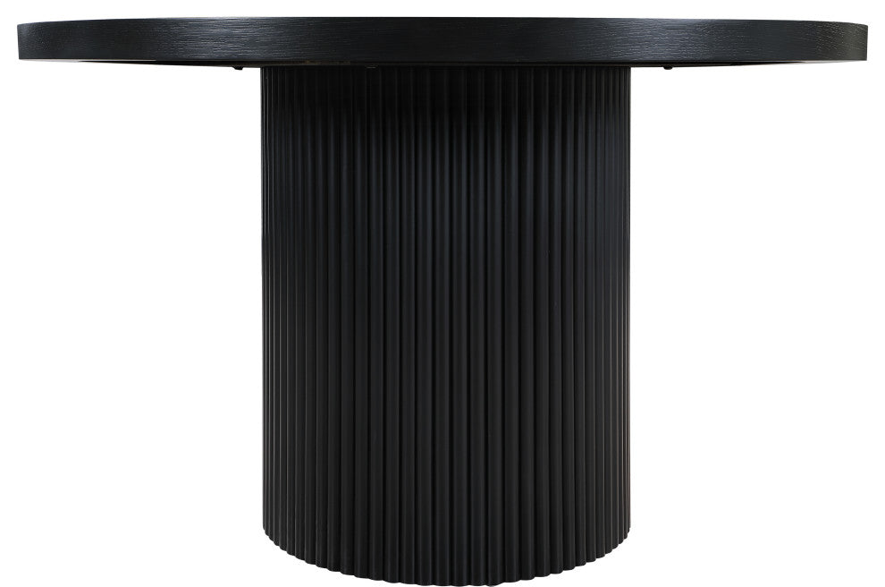 Belinda Beech Wood Dining Table, Black, 48" W x 48" D x 31" H