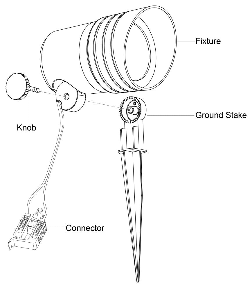 Low-Voltage Aluminum Black Outdoor Landscape Path Flood Light LED Clear Glass