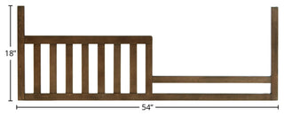 Dovetail 54"W Wood Toddler Guard Rail, Graphite