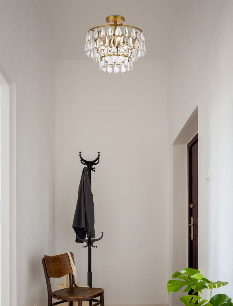 Murphy 14" Flush Mount, Brass