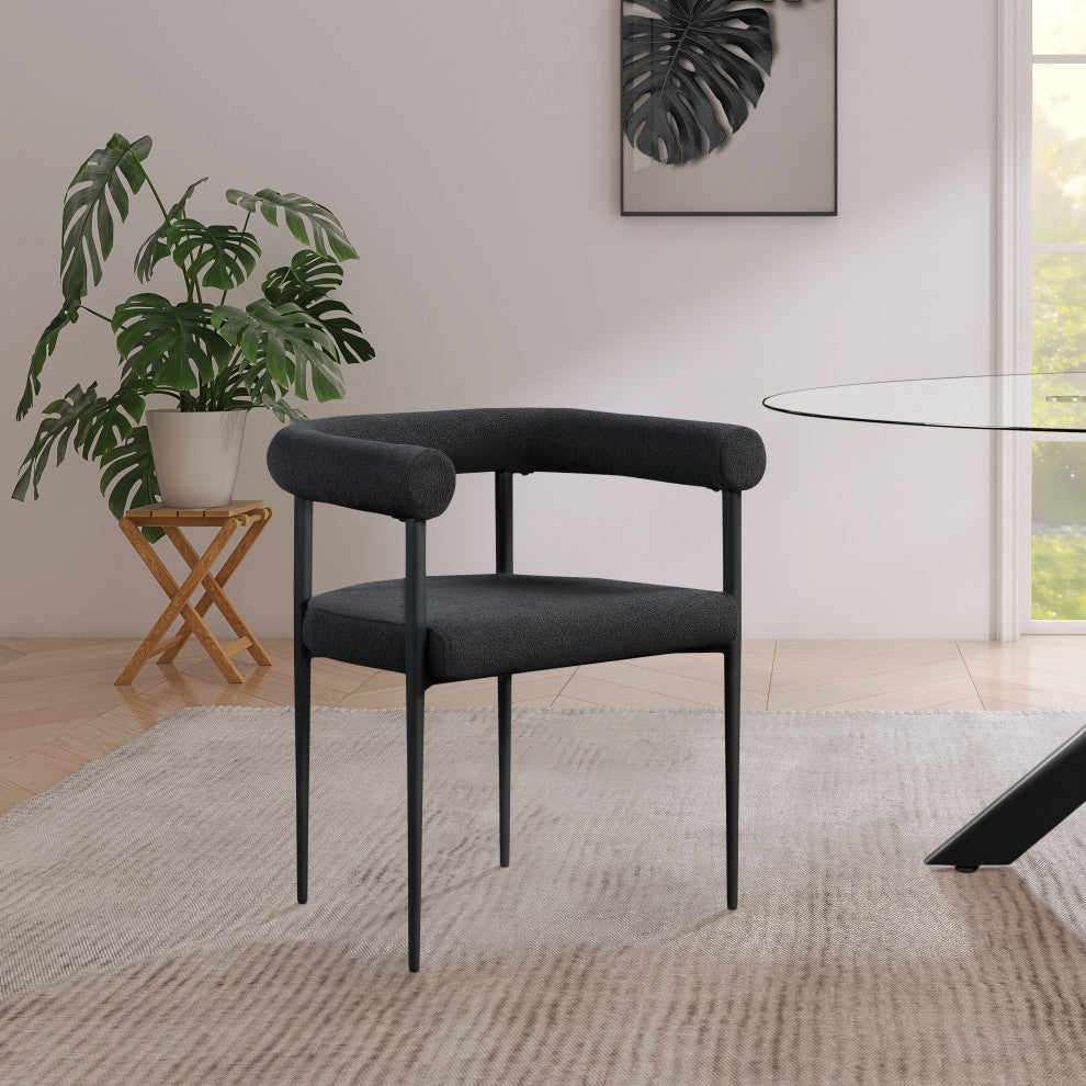 Louie Boucle Fabric Dining Chair (Set of 2)