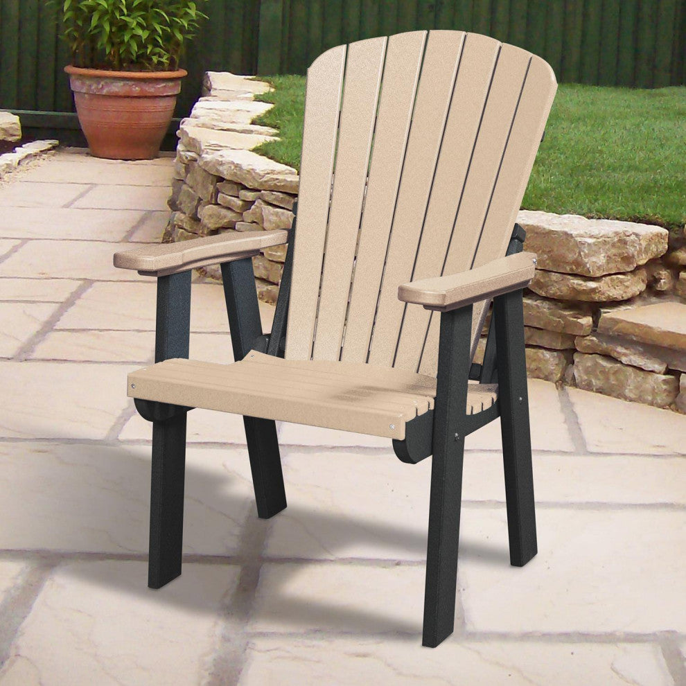 OS Home and Office Model 511WWBK Fan Back Chair, Weatherwood With a Black Base