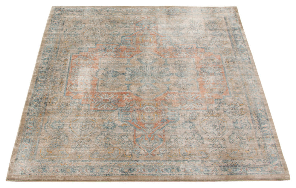 eCarpetGallery Living Room Rug, Beige, 5'3" x 6'7"