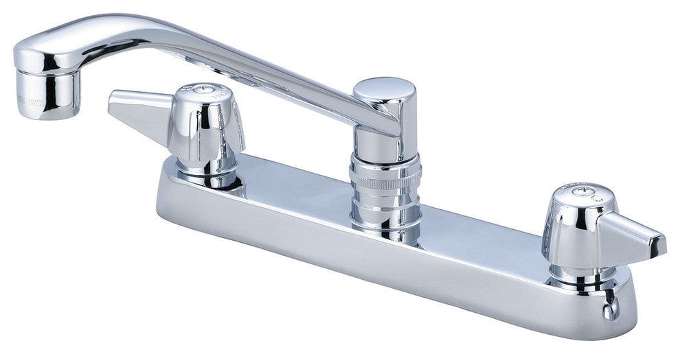 Central Brass Two Handle Cast Brass Kitchen Faucet