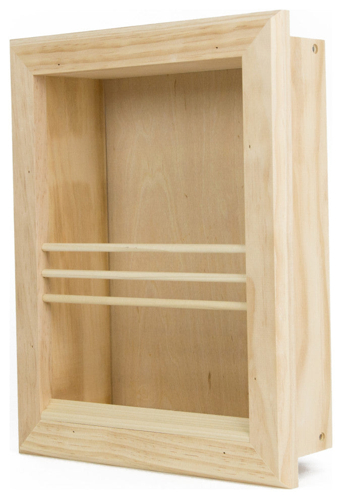 Montclair Recessed Magazine Rack, Unfinished
