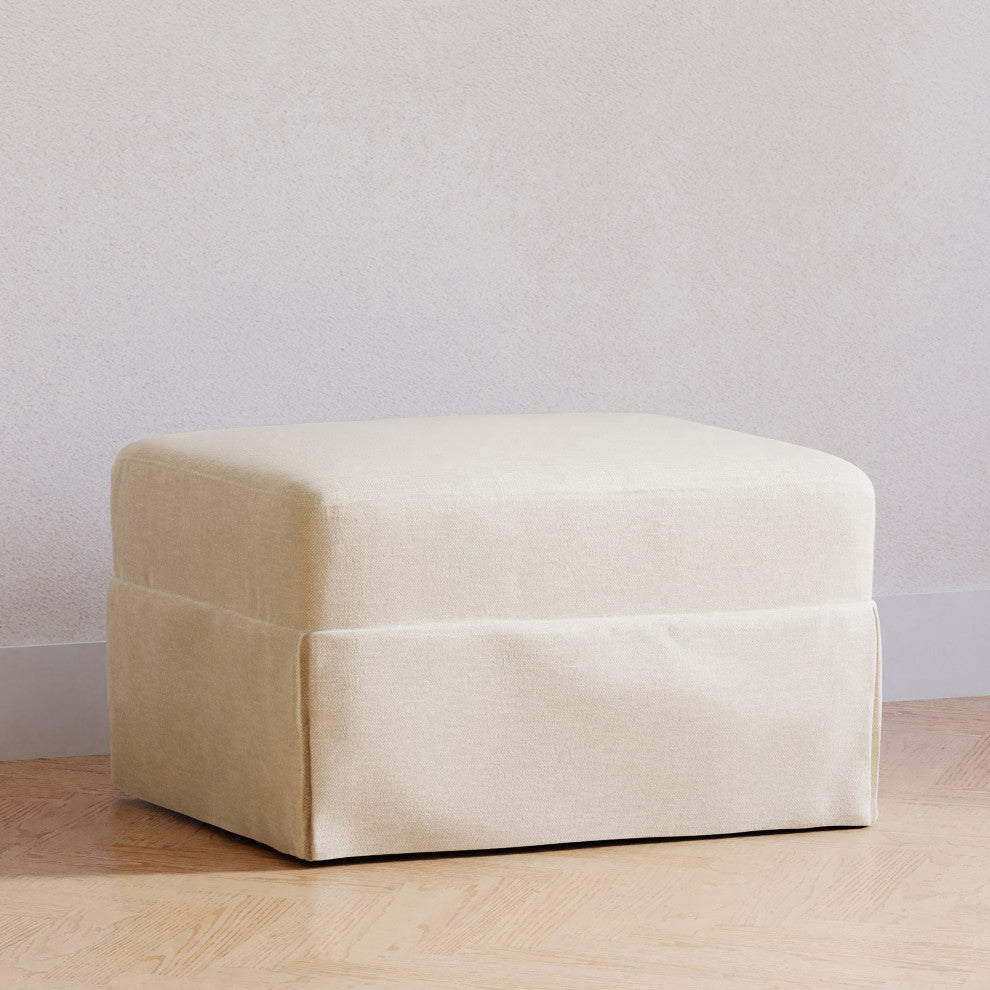 Crawford Gliding Ottoman, Performance Cream Eco-Weave