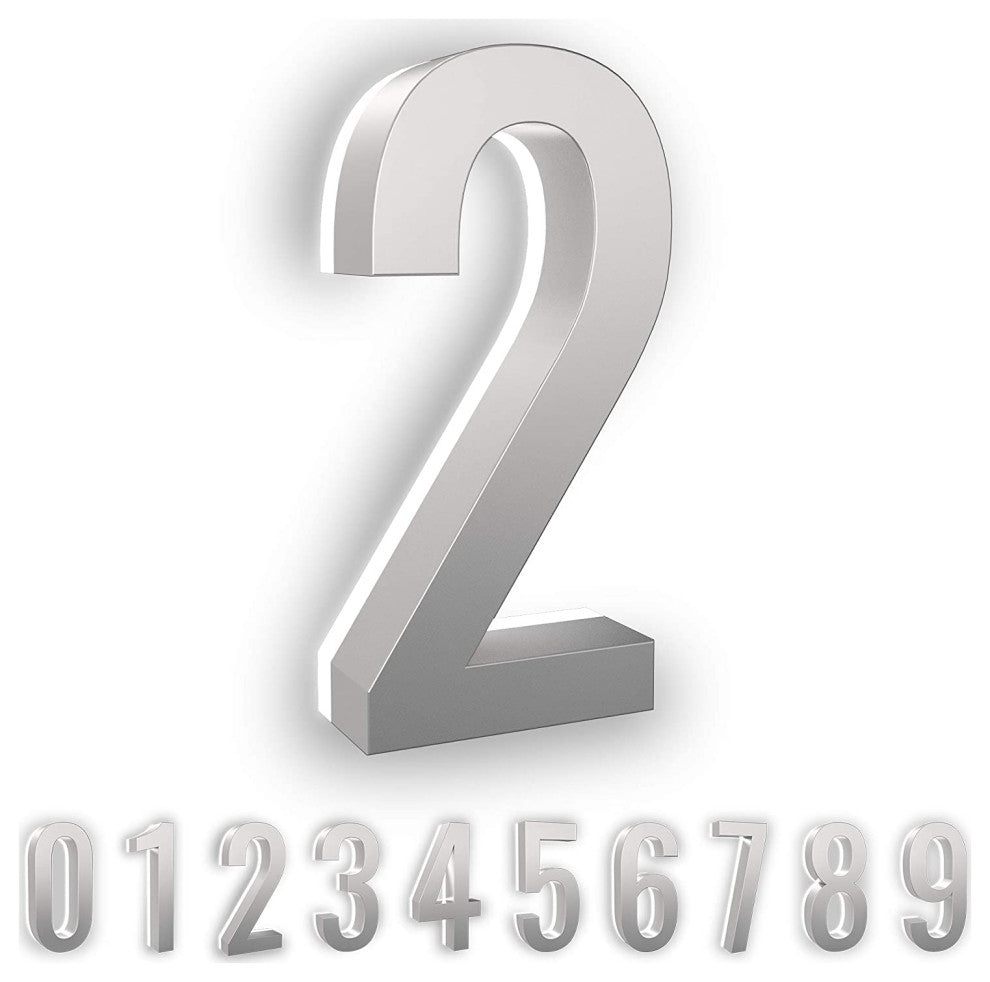 5 in ABS Backlit LED Floating Address Number, Up-Scale Modern Look LumaNumbers,