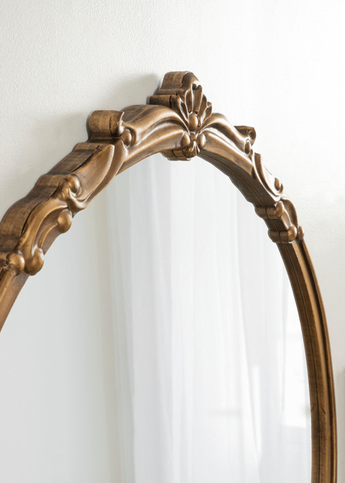 Marchon Framed Wall Mirror, Gold 30" Diameter
