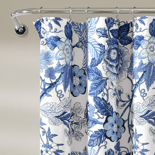 Sydney 72"x72" Shower Curtain, Navy/White