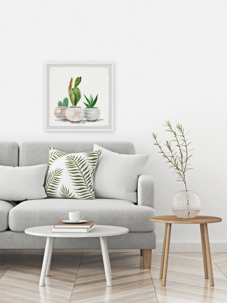 "Cactus Planters" Framed Painting Print