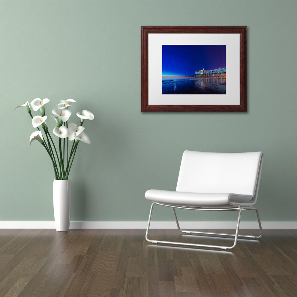 Blanchette Photography 'Lights of Dawn', Wood Frame, White Matte, 20"x16"