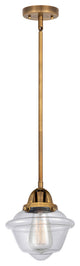 Small Oxford Mini Pendant, Brushed Brass, Clear, Clear