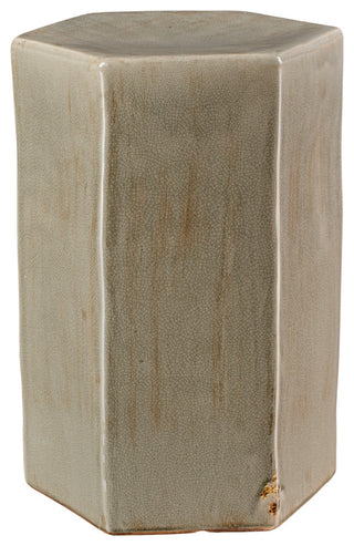 Porto Ceramic Indoor/Outdoor Side Table, Grey, Large